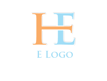 letter H forming letter E