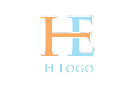 letter H forming letter E