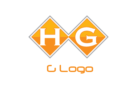 Letters h and g in a diamond logo