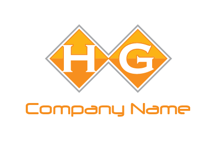 Letters h and g in a diamond logo