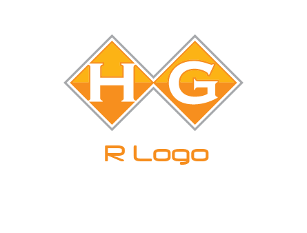 Letters h and g in a diamond logo