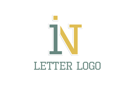 letter I forming in letter N