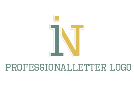 letter I forming in letter N