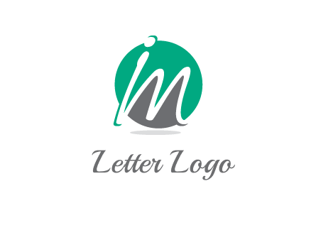 Letter i and m over the circle logo