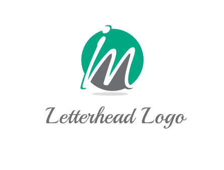 Letter i and m over the circle logo