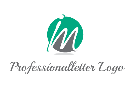 Letter i and m over the circle logo