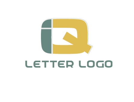 letter I forming in letter Q