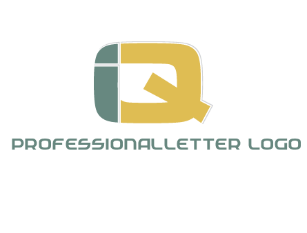 letter I forming in letter Q