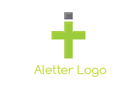 letter IT forming cross logo