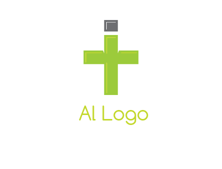 letter IT forming cross logo