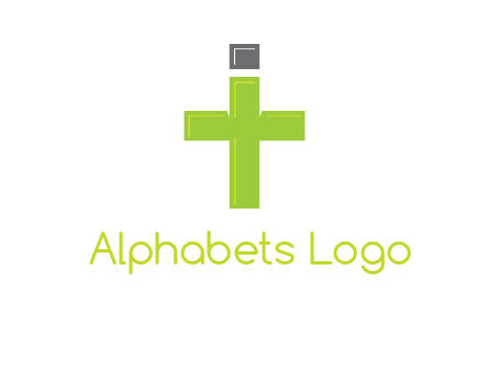 letter IT forming cross logo