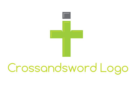 letter IT forming cross logo