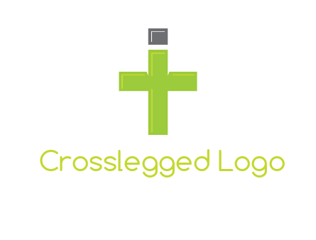 letter IT forming cross logo