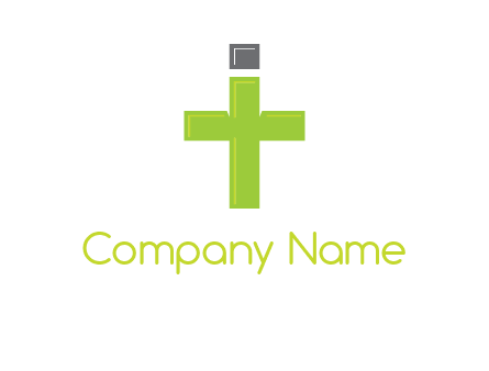 letter IT forming cross logo