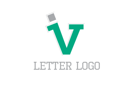 letter V forming letter I