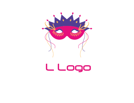 fancy masquerade mask entertainment logo