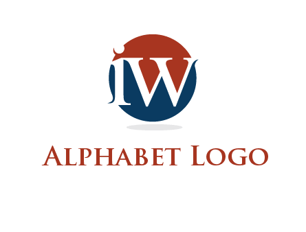 Letters i and w inside circle logo