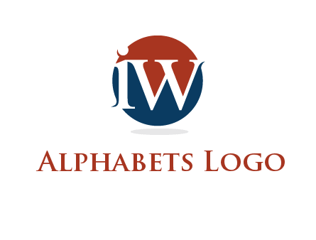 Letters i and w inside circle logo