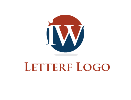 Letters i and w inside circle logo