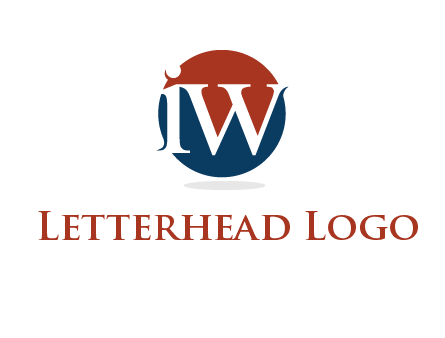 Letters i and w inside circle logo