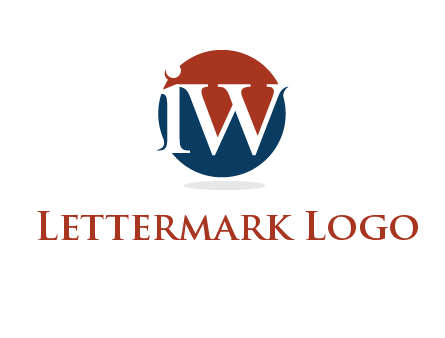 Letters i and w inside circle logo