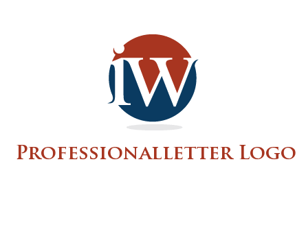 Letters i and w inside circle logo