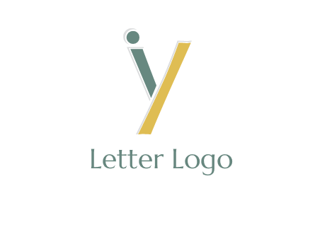 letter I forming letter Y