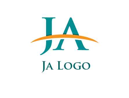 Letters JA with swoosh logo