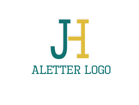 letter j merge with letter H logo