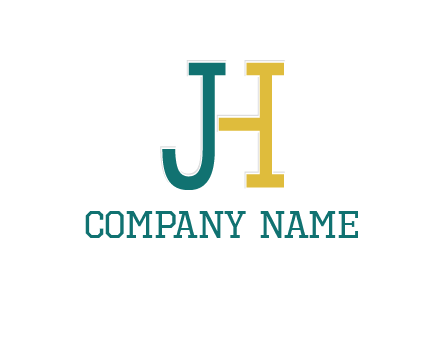 letter j merge with letter H logo