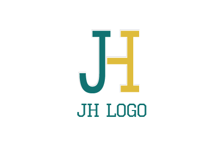 letter j merge with letter H logo