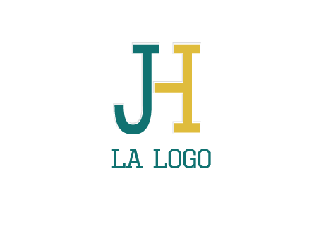 letter j merge with letter H logo