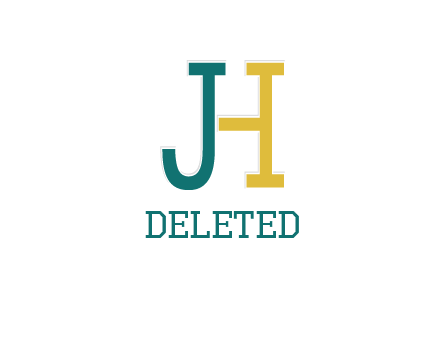 letter j merge with letter H logo