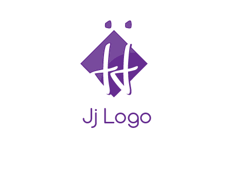 Letters JJ are in a rhombus shape logo