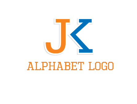 letter j merge with letter k logo