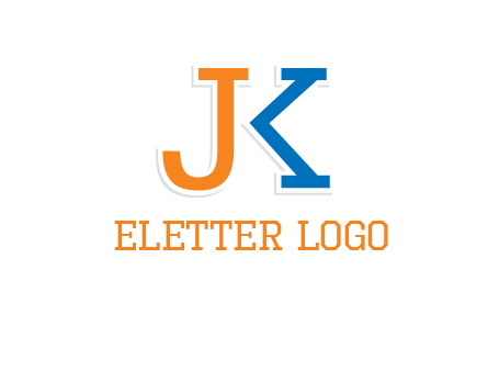 letter j merge with letter k logo