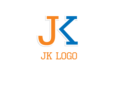 letter j merge with letter k logo