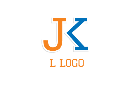 letter j merge with letter k logo