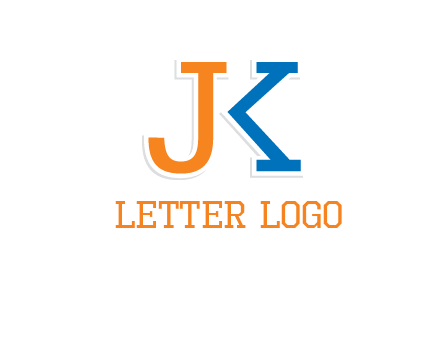 letter j merge with letter k logo