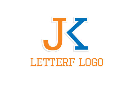 letter j merge with letter k logo