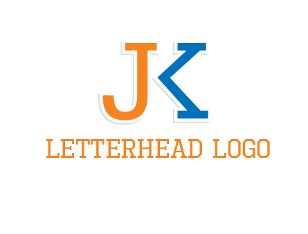 letter j merge with letter k logo