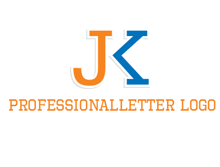 letter j merge with letter k logo