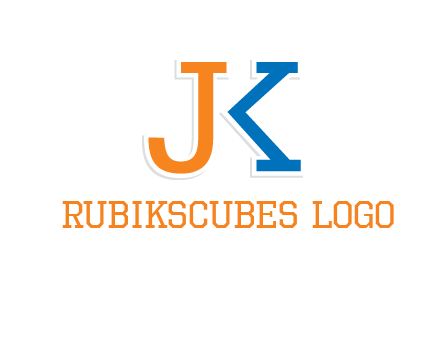 letter j merge with letter k logo