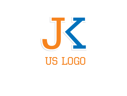 letter j merge with letter k logo