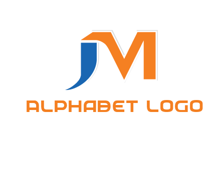 letter j merge with letter m logo