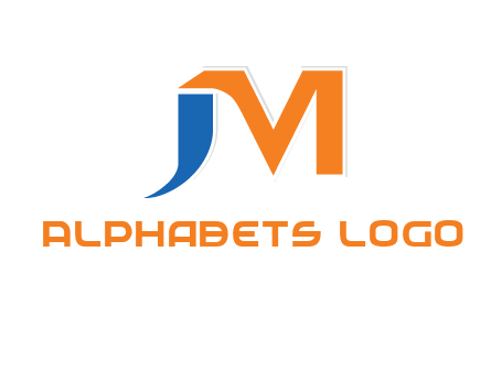 letter j merge with letter m logo