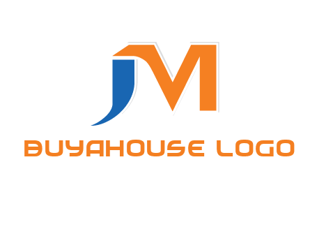 letter j merge with letter m logo