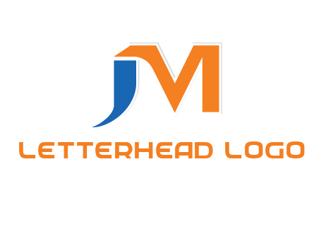 letter j merge with letter m logo