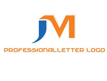 letter j merge with letter m logo