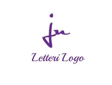 elegant letter jn logo